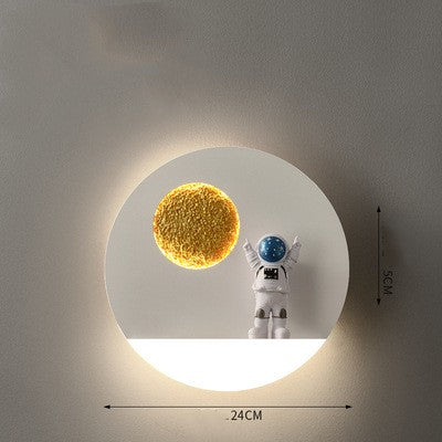 AstroShelf Wall Lamp – Astronaut Ambient Light with Shelf
