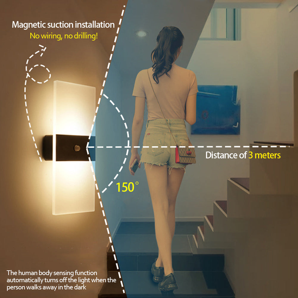 SenseCharge Wall Lamp – USB Rechargeable LED Light
