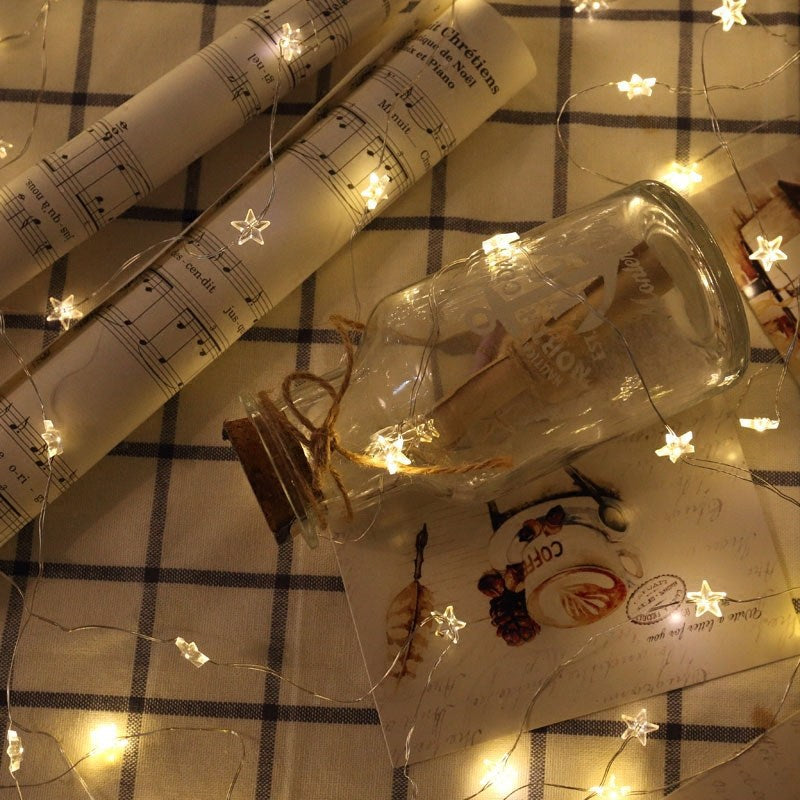 Stellara Star LED String Lights – Romantic Copper Glow