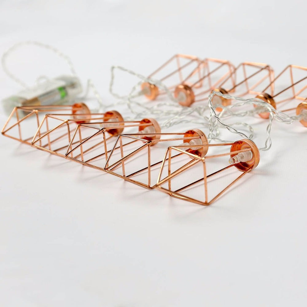 DiamondGlow String Lights – Wrought Iron Waterdrop Fairy Lights
