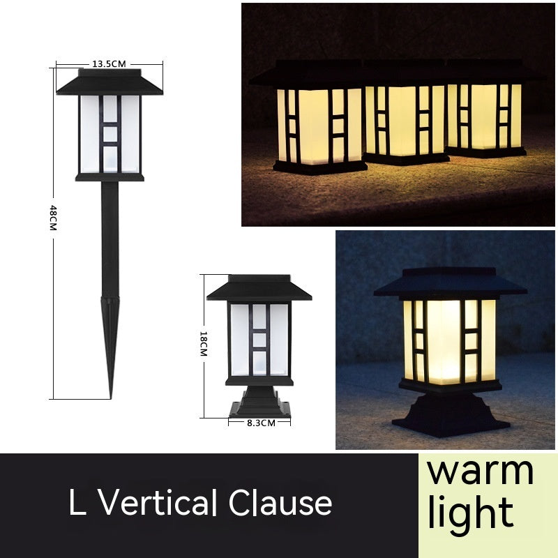 CourtyardGlow Solar Lamp – Decorative Garden Lawn Light