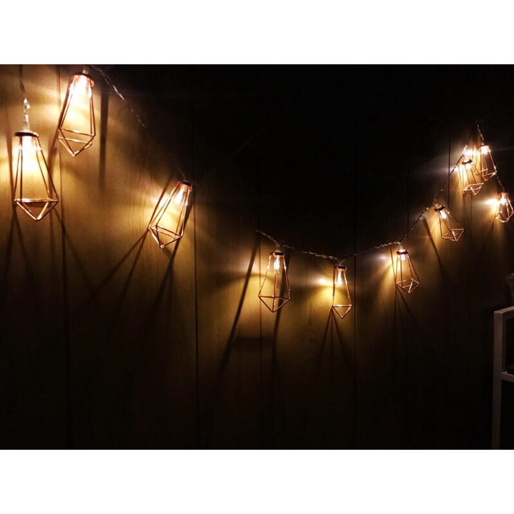 DiamondGlow String Lights – Wrought Iron Waterdrop Fairy Lights