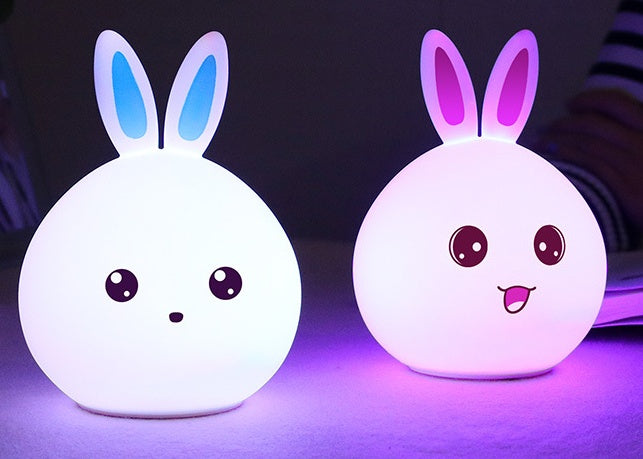 BunnyGlow Night Lamp – Touch Sensor Silicone LED Light