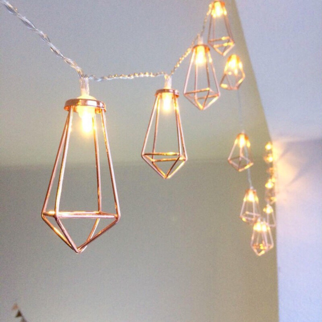 DiamondGlow String Lights – Wrought Iron Waterdrop Fairy Lights