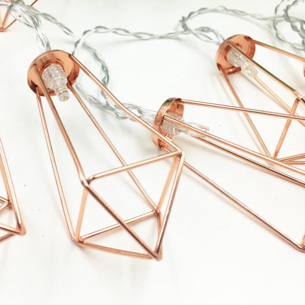 DiamondGlow String Lights – Wrought Iron Waterdrop Fairy Lights