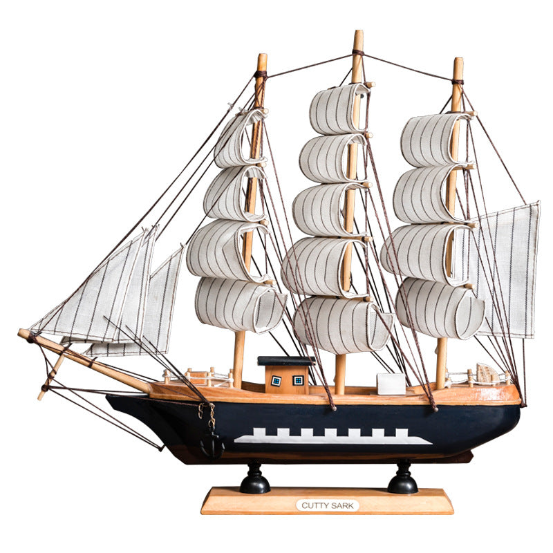 Smooth Sailing Pirate Ship – Wooden Decorative Sailboat Model