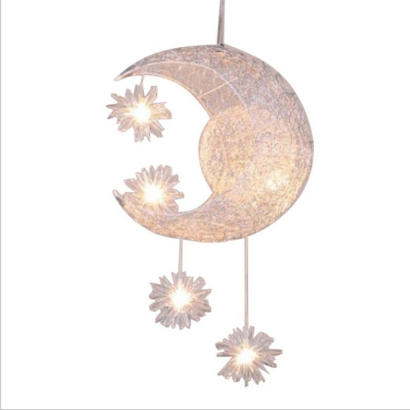 LunaStar Pendant Lamp – Moon & Star LED Chandelier