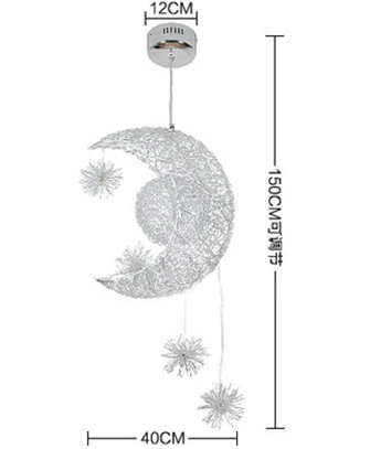 LunaStar Pendant Lamp – Moon & Star LED Chandelier