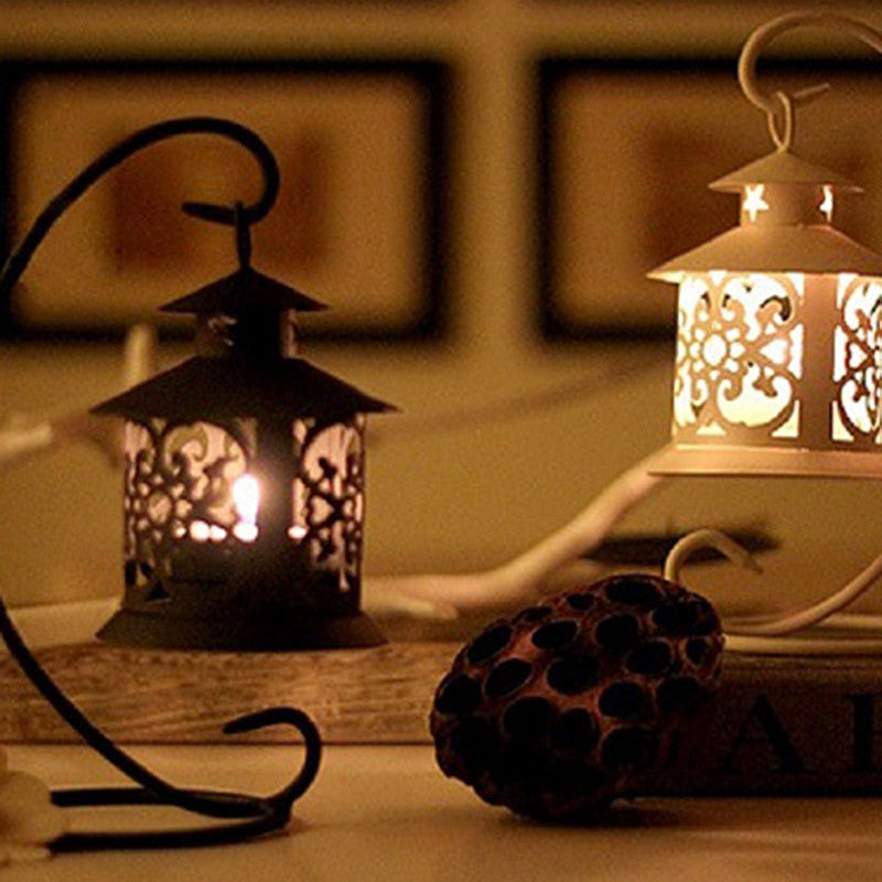 Vintage Geo Candle Holder – European Decorative Lantern