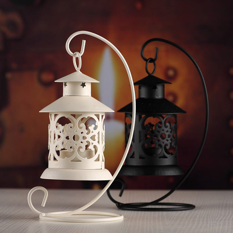 Vintage Geo Candle Holder – European Decorative Lantern