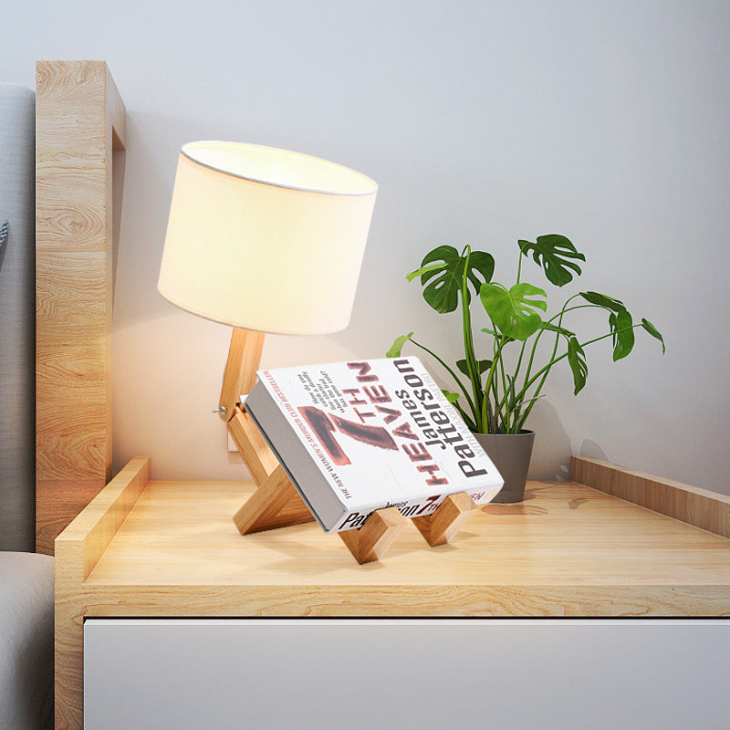 LinenAura Table Lamp – Modern Fabric Ambient Light
