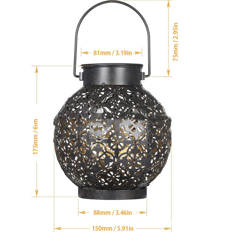 Vintage Hollow Lantern – Solar Garden Ambient Light