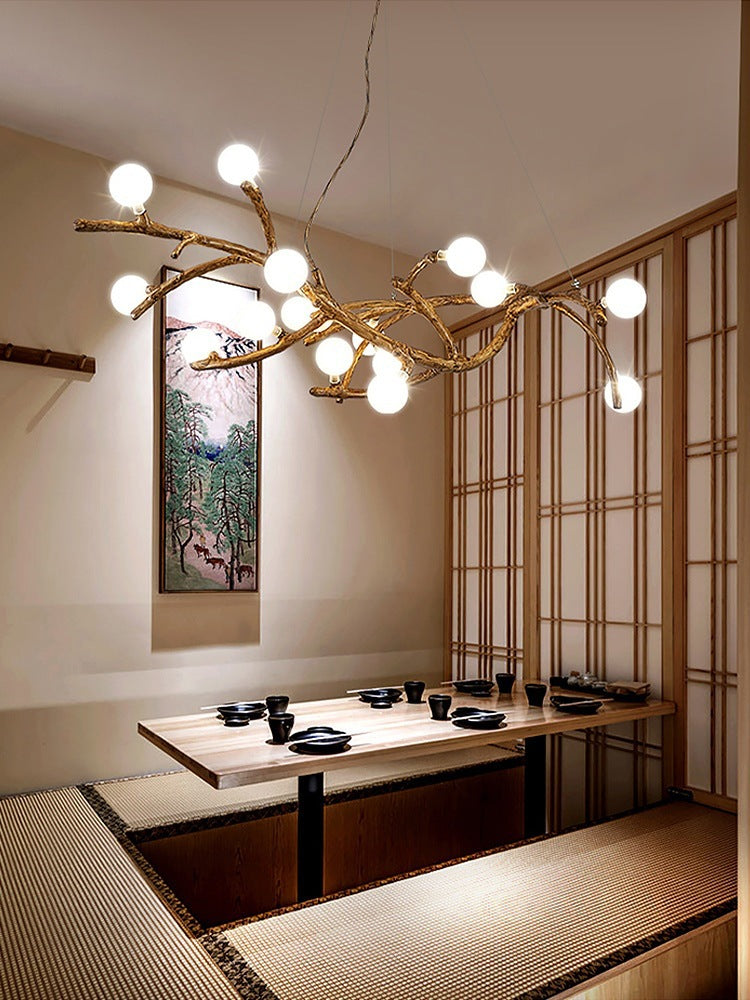 Kiyora Branch Chandelier – Wabi-Sabi Zen Light