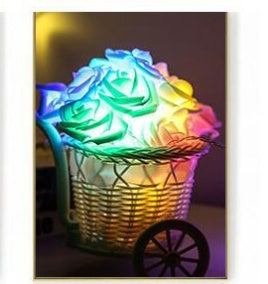 Rosé Glow String Lights – Romantic Flower LED Decor