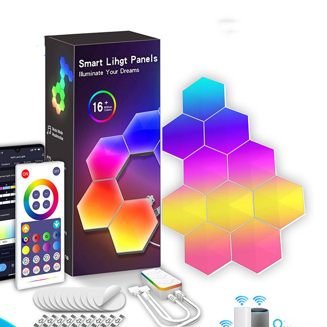 QuantumHex Smart Lamp – RGB Honeycomb Wall Light