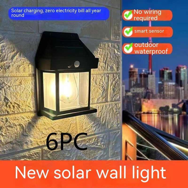 Solis Vintage Glow – Solar Tungsten Garden Wall Lamp