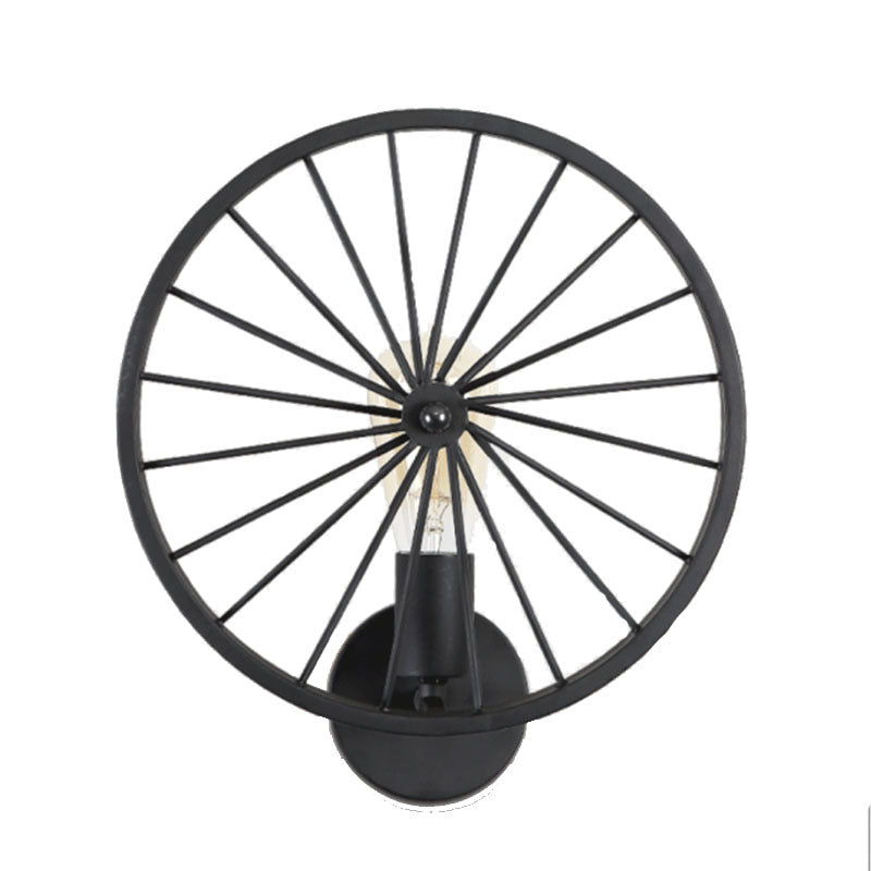 Ferron Industrial Wheel Wall Lamp – Vintage Iron Statement Light