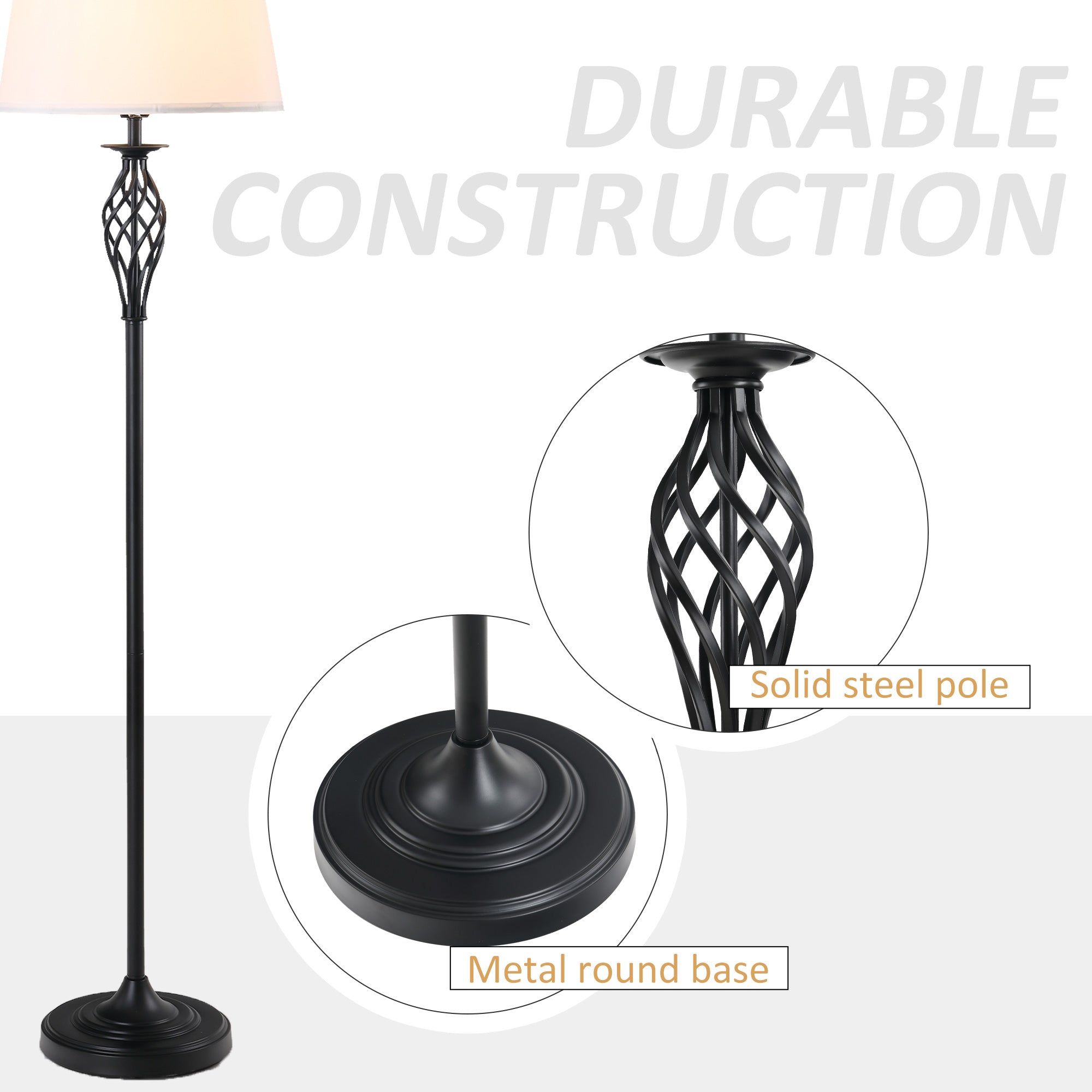 Noiré 3-Piece Lamp Set – Modern Ambient Living Collection