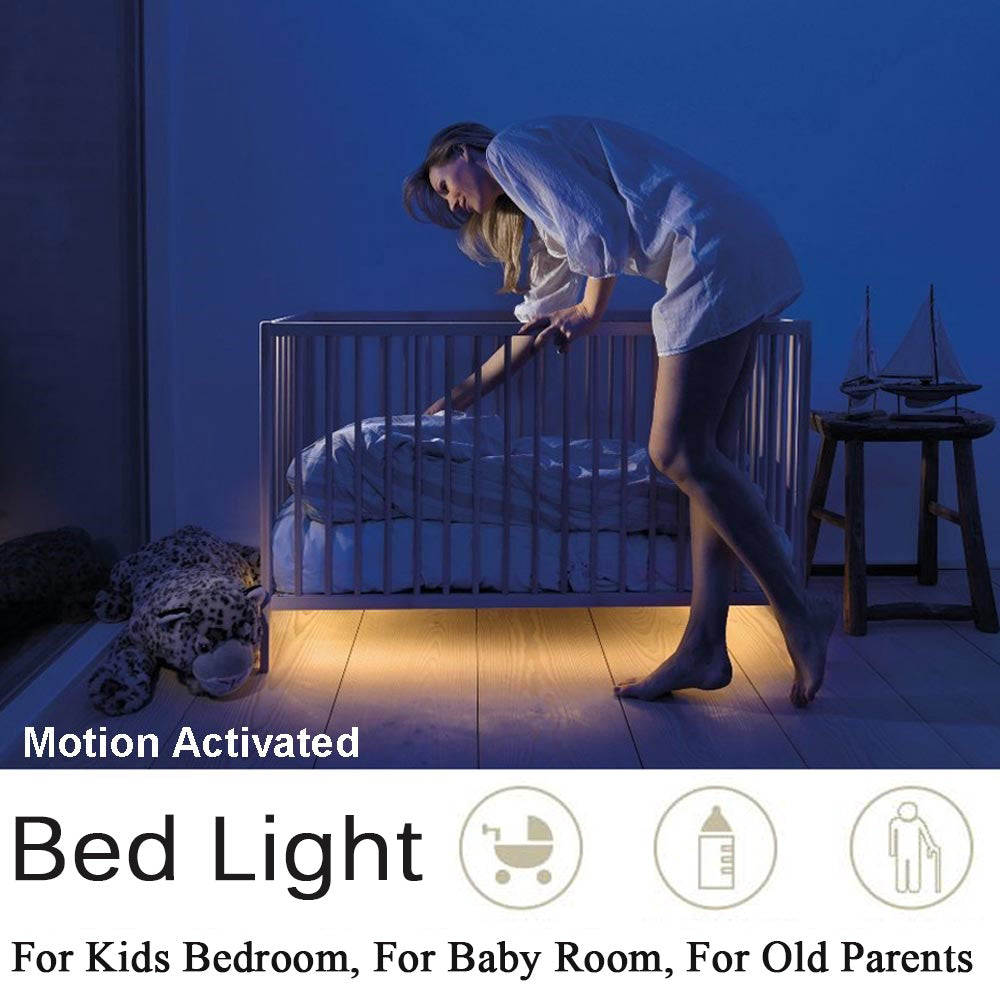 GlowSense Bed Light – Motion Sensor LED Strip Lamp