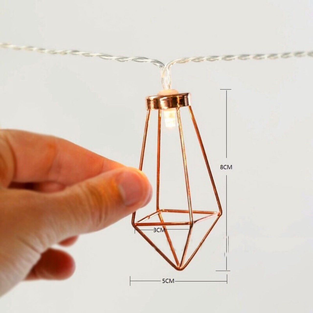 DiamondGlow String Lights – Wrought Iron Waterdrop Fairy Lights
