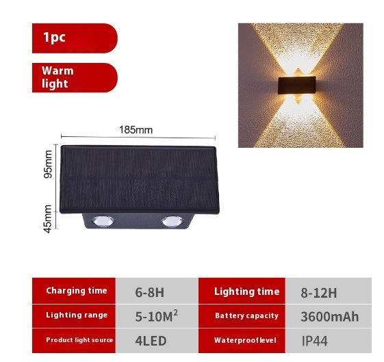 Solis Arc Wall Light – Solar Up & Down Outdoor Lamp