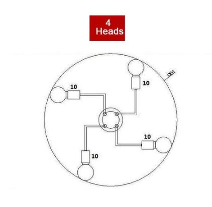 Noirax Industrial Ceiling Lamp – Multi-Arm Statement Light