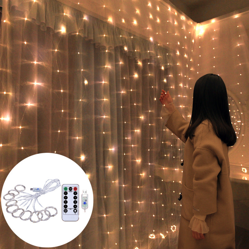 DreamCurtain Fairy Lights – USB Remote Curtain String Light