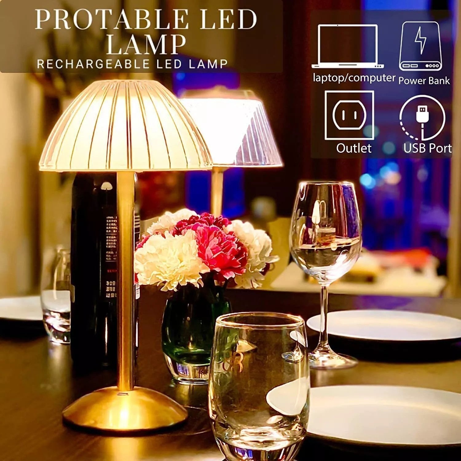 Luméra Cordless Table Lamp – Vintage Ambient Glow