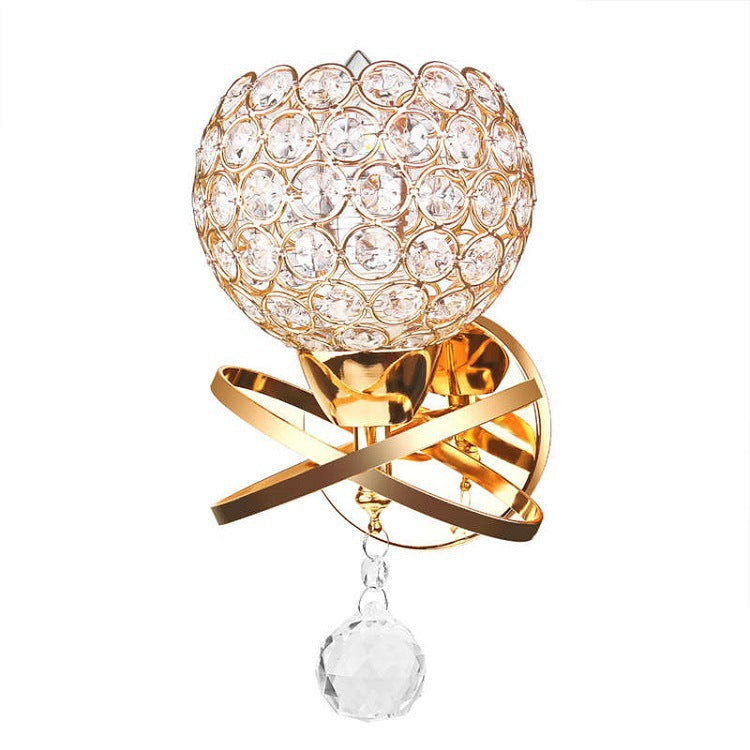 CrystalAura Wall Lamp – Luxury Bedside Light