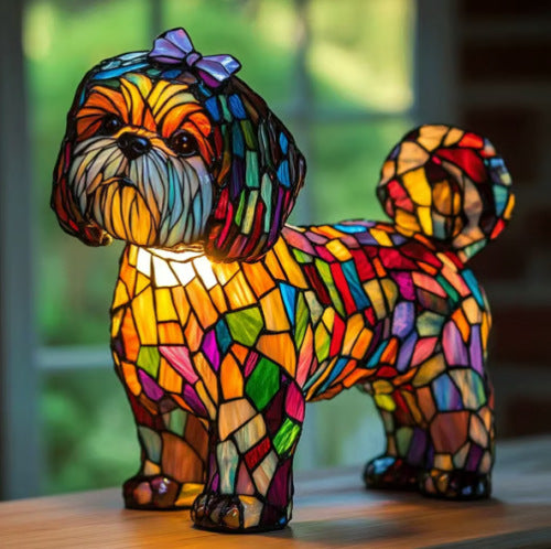 PawGlow Dog Lamp – Cute Resin Animal Decoration Light