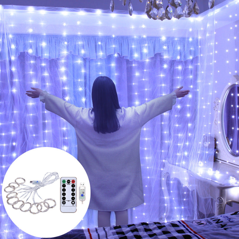 DreamCurtain Fairy Lights – USB Remote Curtain String Light