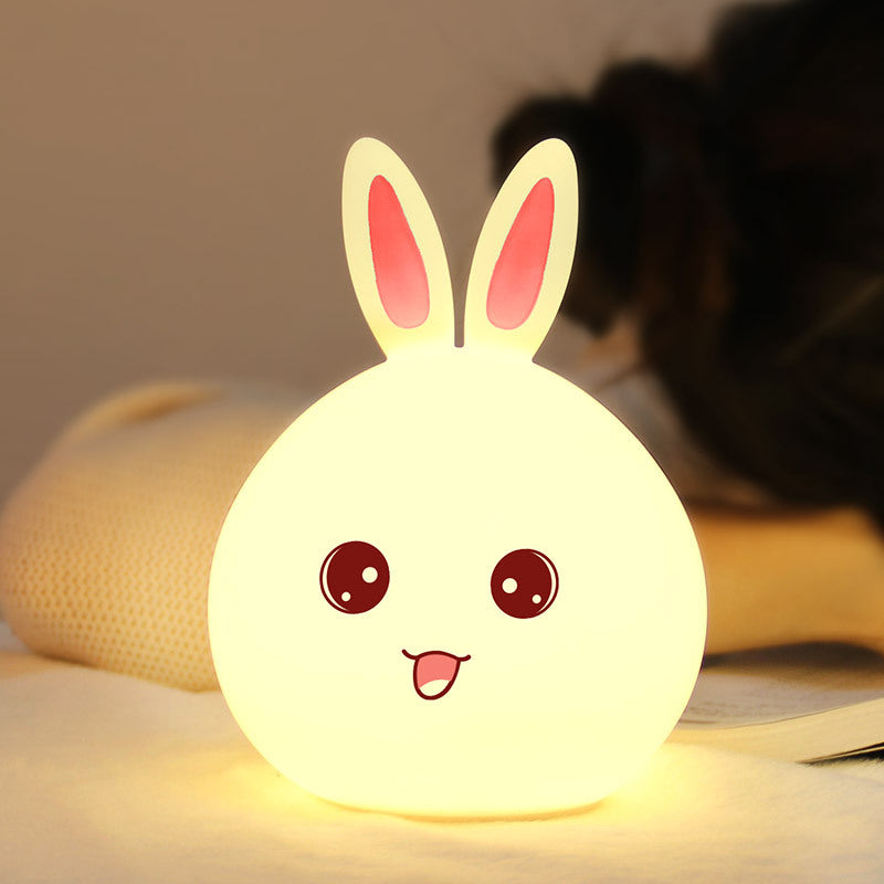 BunnyGlow Night Lamp – Touch Sensor Silicone LED Light