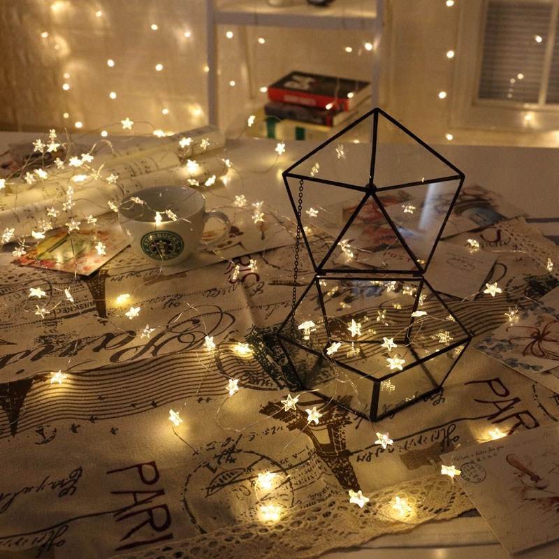 Stellara Star LED String Lights – Romantic Copper Glow