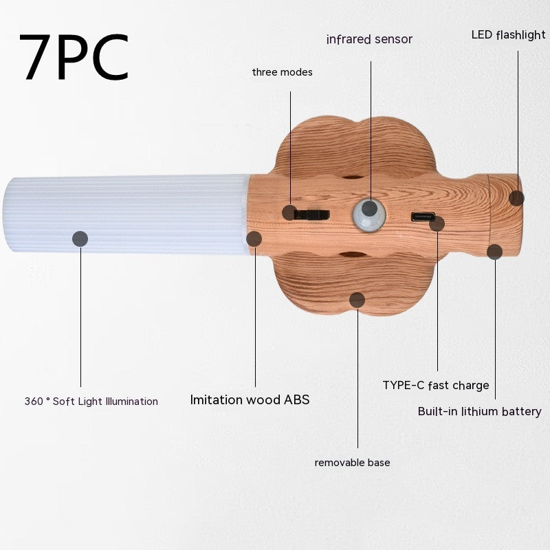 Auralis Wood Sensor Light – Smart Magnetic Ambient Lamp
