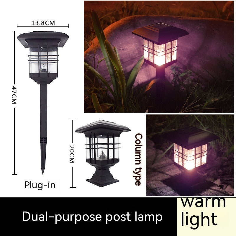CourtyardGlow Solar Lamp – Decorative Garden Lawn Light
