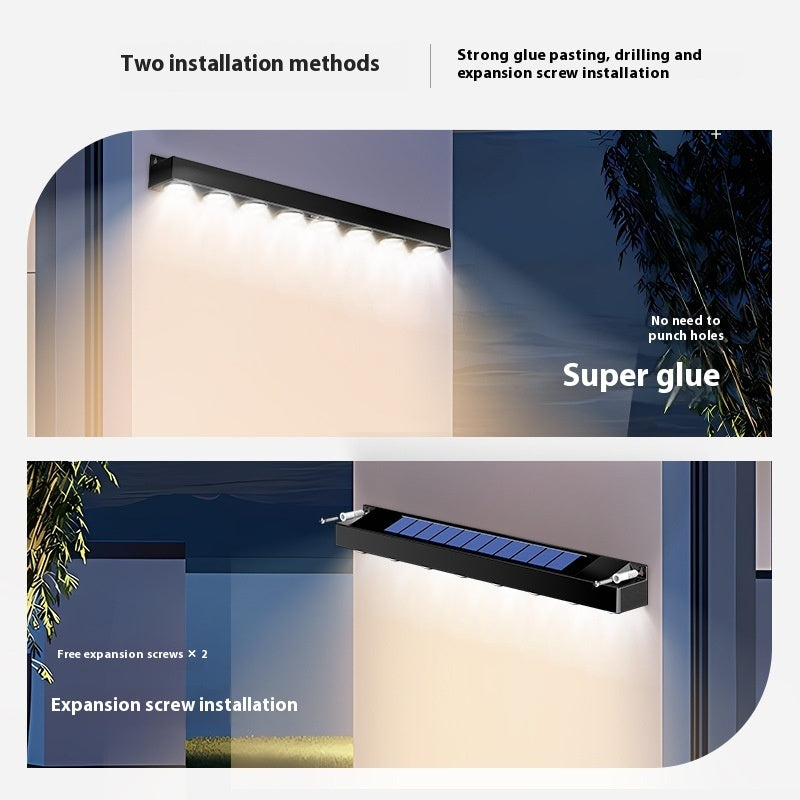 EdgeLine Solar Strip Light – Outdoor Embedded Signboard Lamp