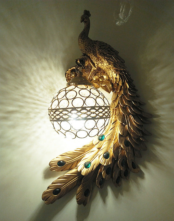 PeacockAura Wall Lamp – Retro Projection LED Light