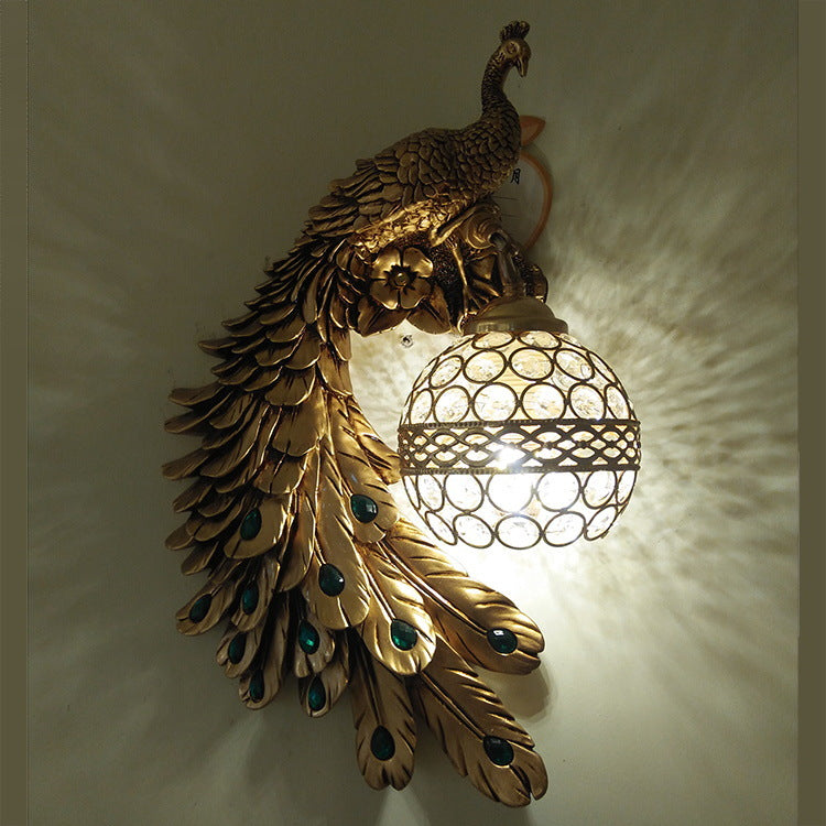PeacockAura Wall Lamp – Retro Projection LED Light