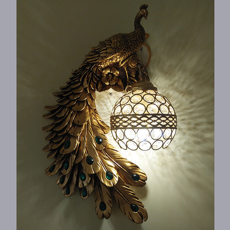 PeacockAura Wall Lamp – Retro Projection LED Light