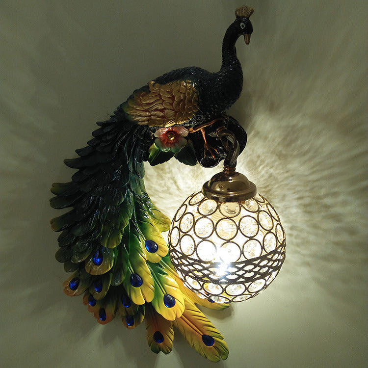PeacockAura Wall Lamp – Retro Projection LED Light