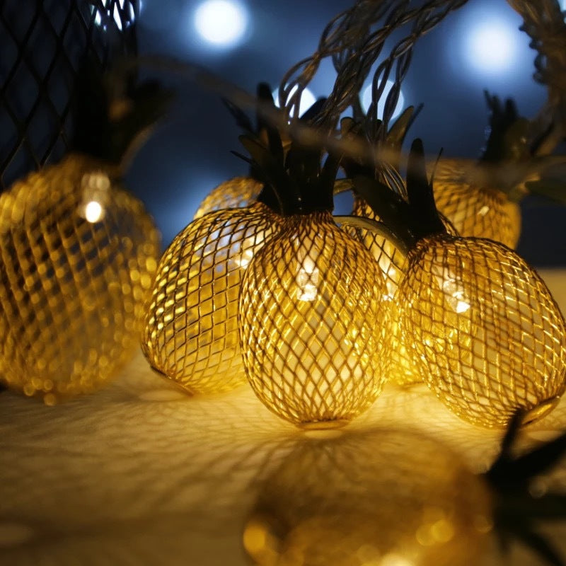 Ananas Iron LED String Lights – Warm Ambient Glow