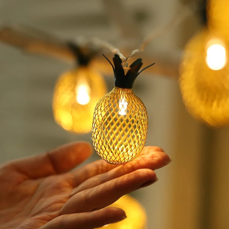 Ananas Iron LED String Lights – Warm Ambient Glow