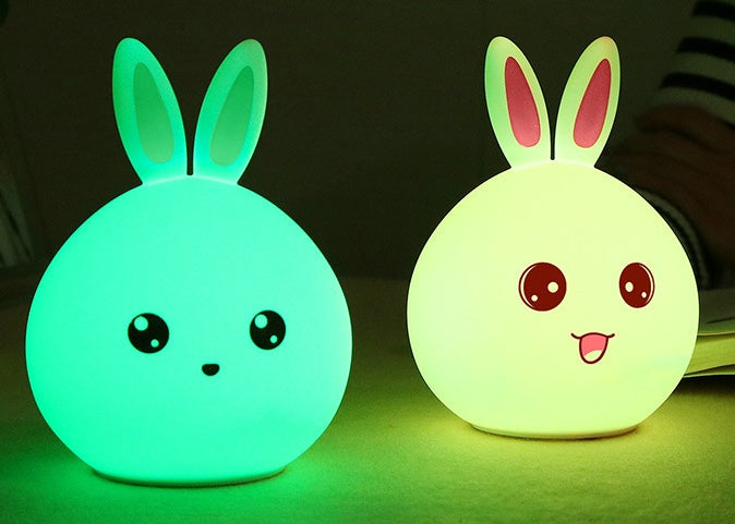 BunnyGlow Night Lamp – Touch Sensor Silicone LED Light