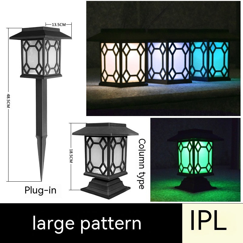 CourtyardGlow Solar Lamp – Decorative Garden Lawn Light