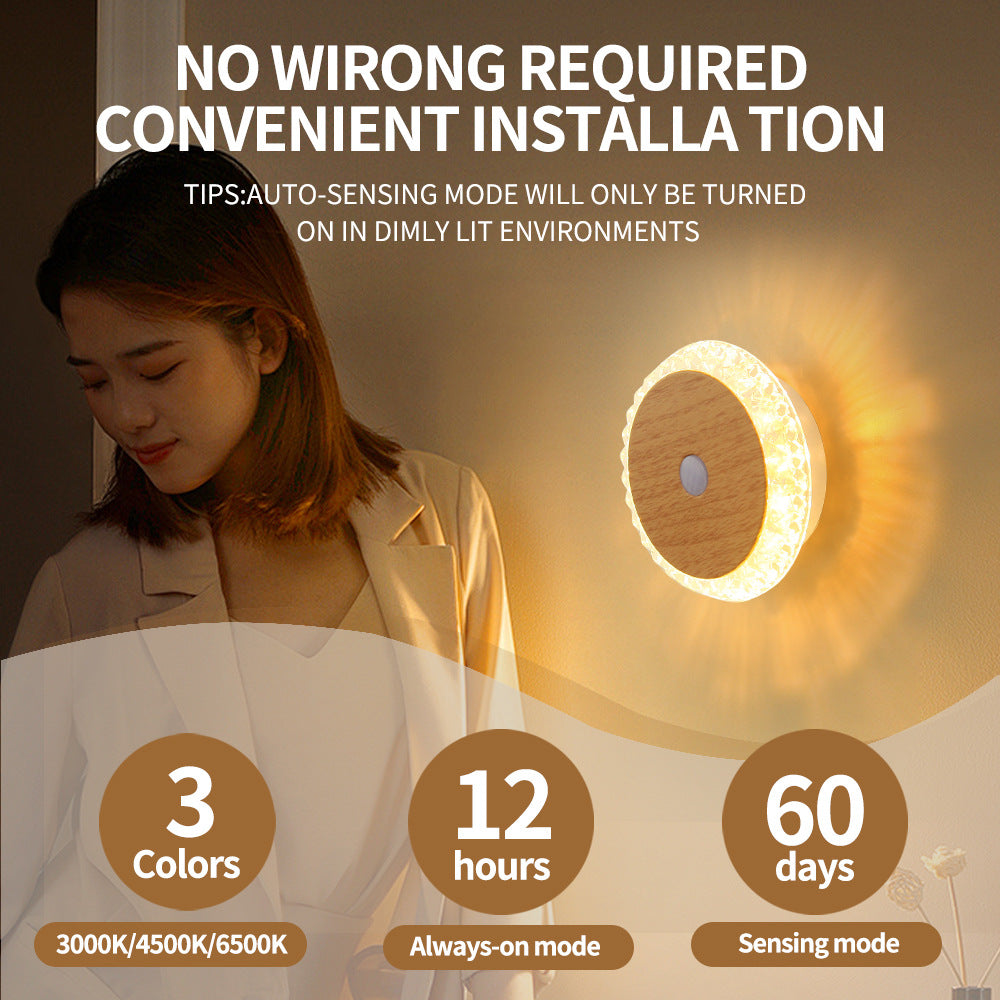 SenseGlow Motion Light – Rechargeable Bedside Wall Lamp