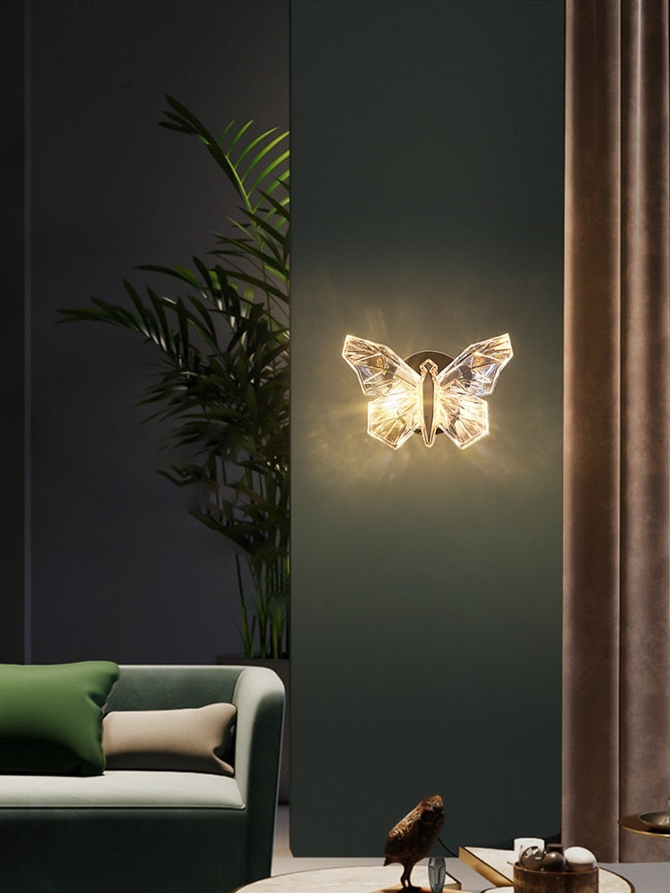 Aurelia Crystal Butterfly Lamp – Elegant Ambient Wall Light