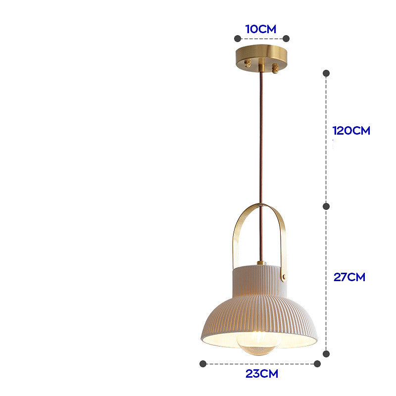 Aurelia Brass Pendant Light – Minimal Ceramic Glow
