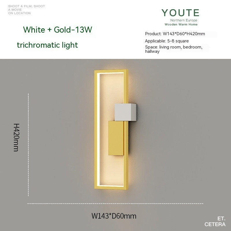 Nordic Arc Wall Lamp – Minimal Ambient Bedside Light