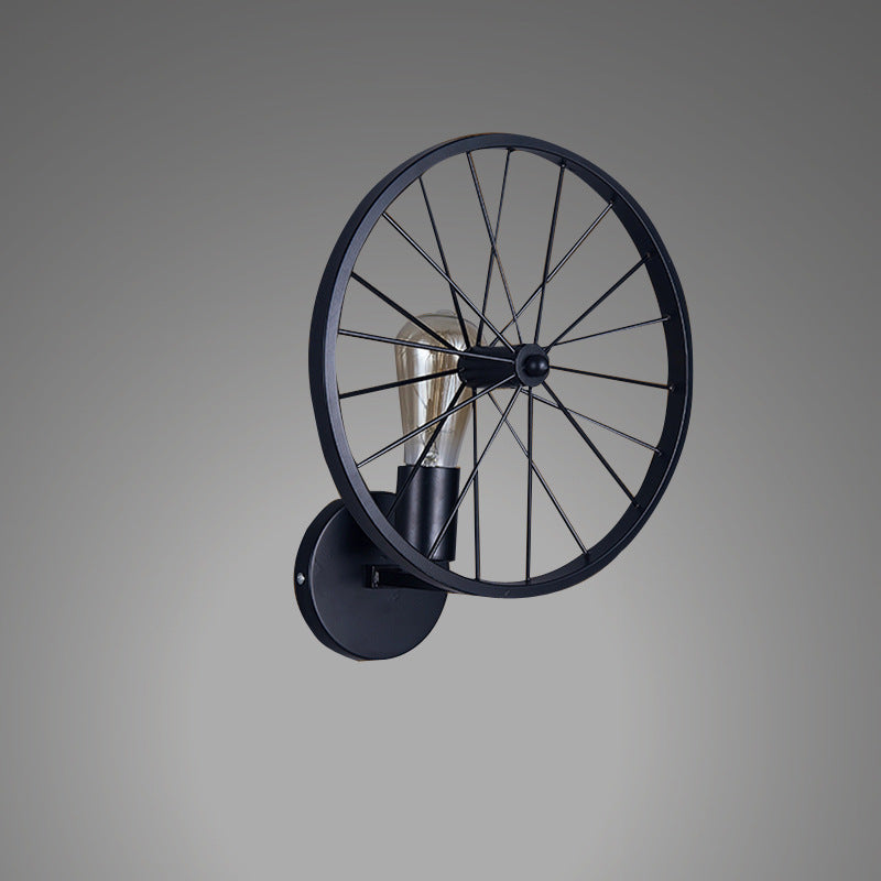 Ferron Industrial Wheel Wall Lamp – Vintage Iron Statement Light