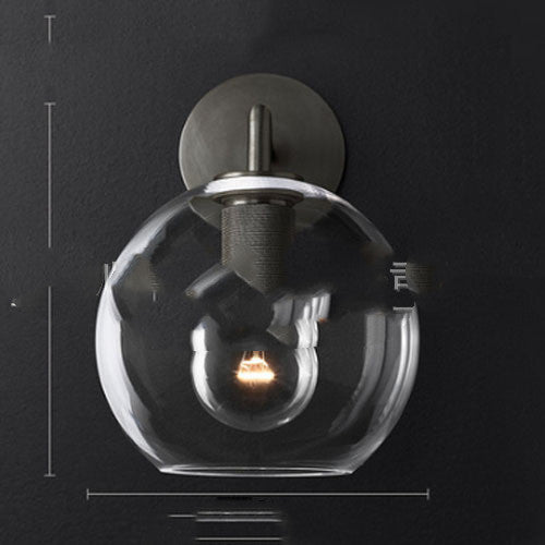 Noiré Glass Wall Lamp – Industrial Ambient Light